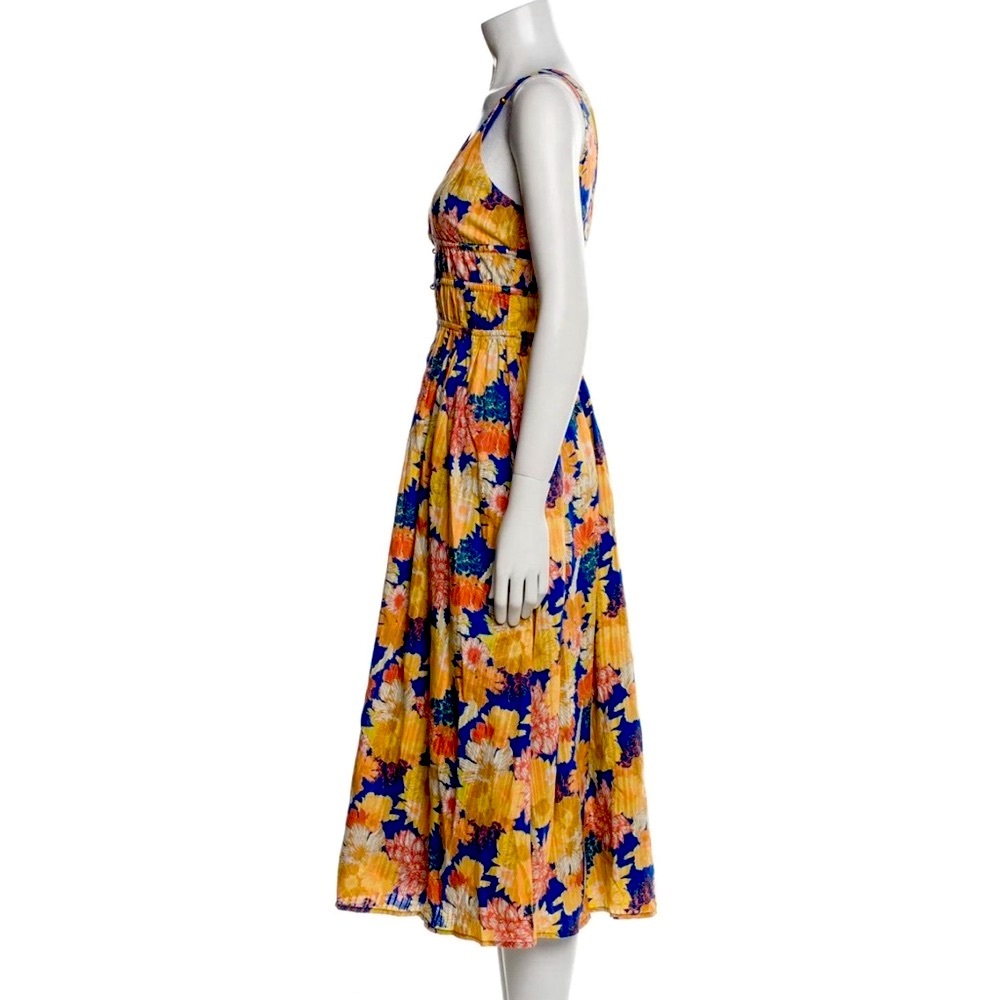 CAROLINE CONSTAS Floral Print Midi Dress | Small - Picture 4 of 14